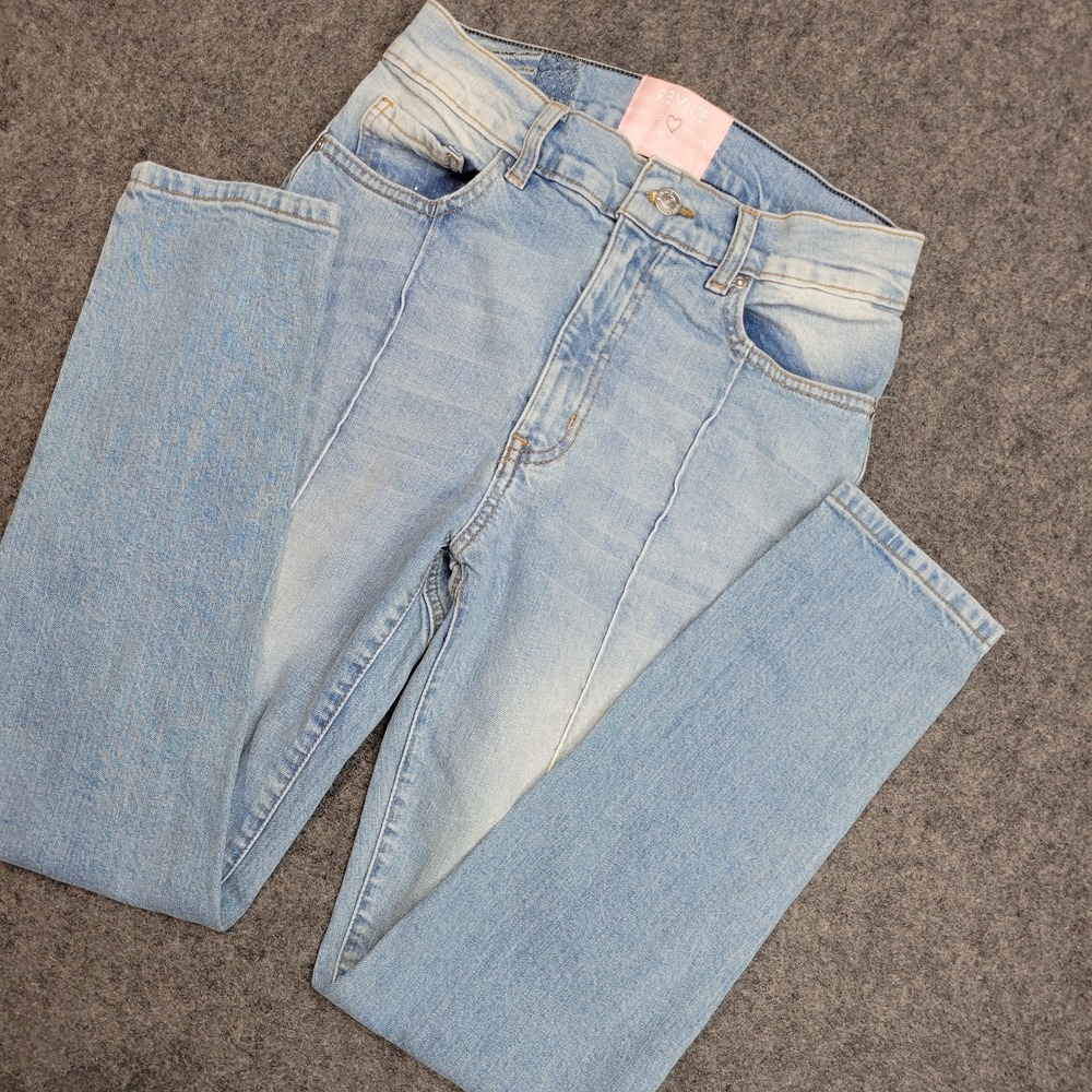Revice Jeans Womens‎ 26 Blue Denim High Rise Lightyear Wash Star Pieced Stretch